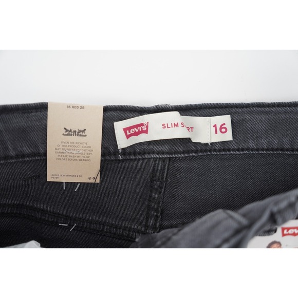 Levi's 511 Denim Slim Fit Shorts, Black, Size 16 Regular - Picture 4 of 7